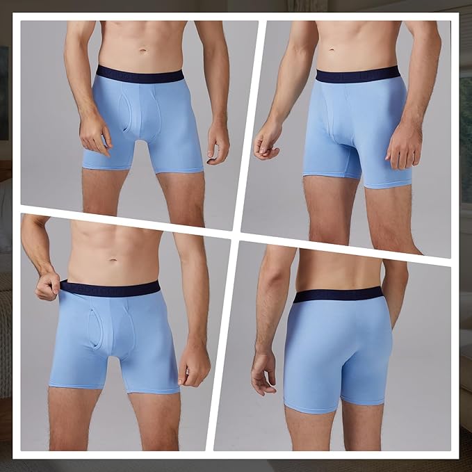 Premium Cotton Stretch Boxer Briefs for Men
